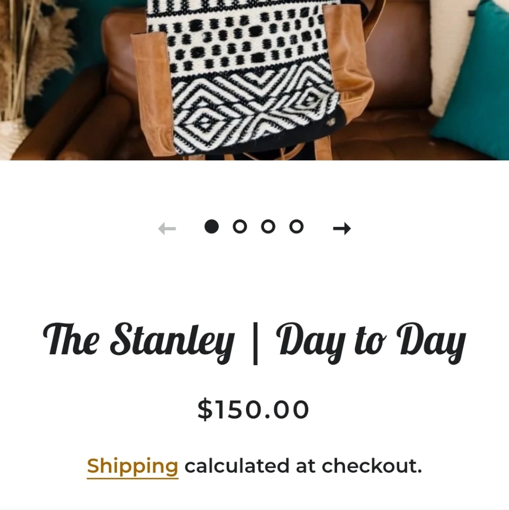Stylish Tan And Black Patterned Backpack - image 3